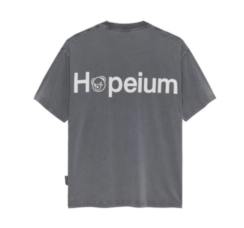 Hopeium Hopeium Logo Tee Washed Grey