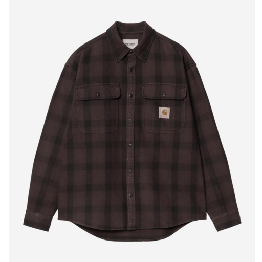 Carhartt WIP L/S Edmands Check Shirt Natural/Palisander