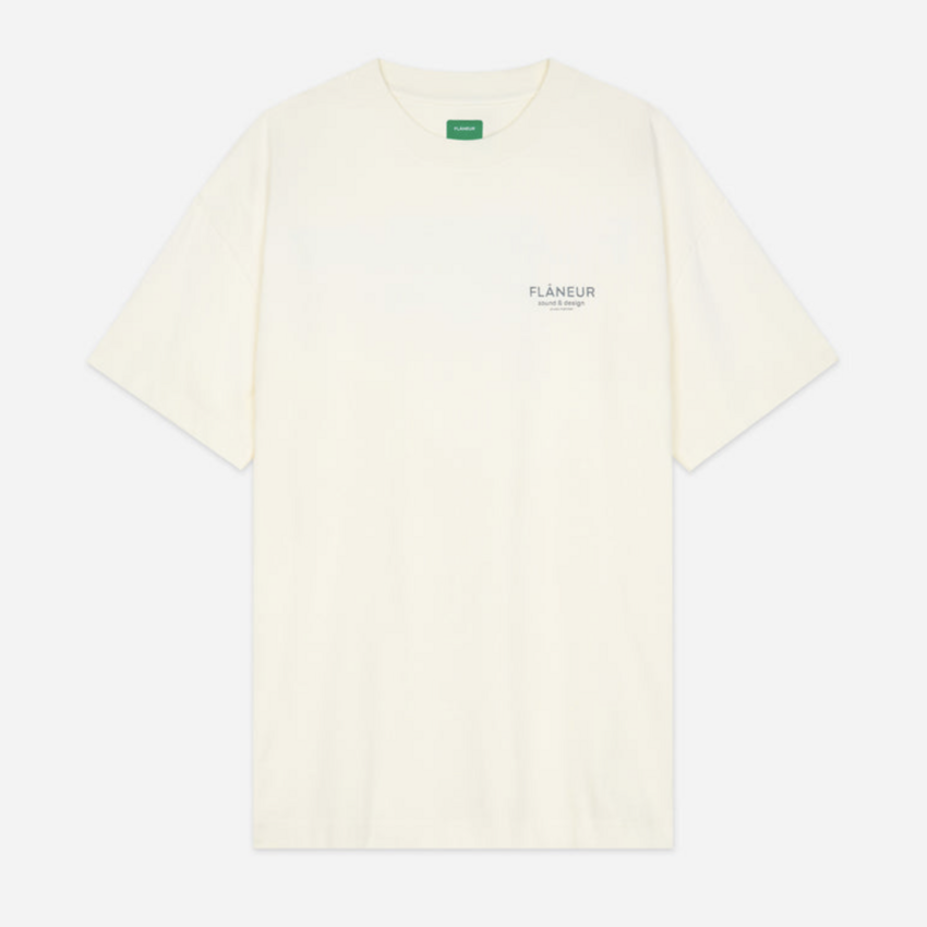 Flaneur Homme Sound & Design T-Shirt Washed White