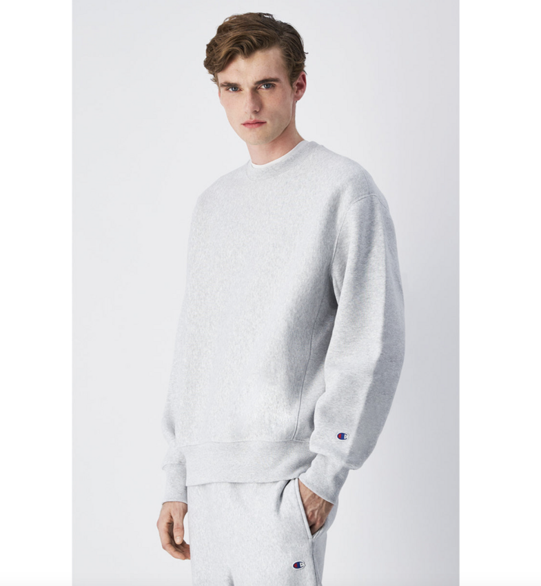 Champion Reverse Weave Lightweight Reverse Weave Crewneck Sweatshirt Light Grey