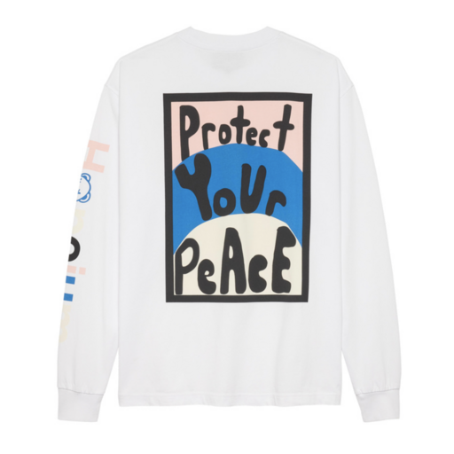 Hopeium Protect Your Peace Tee L/S White