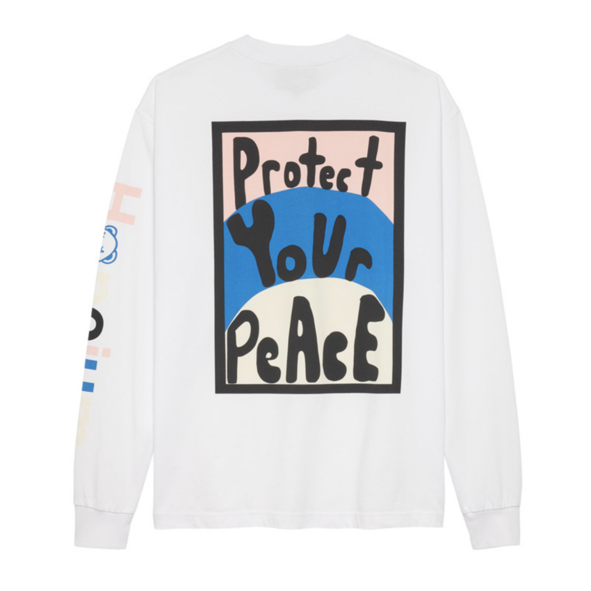 Hopeium Protect Your Peace Tee L/S White