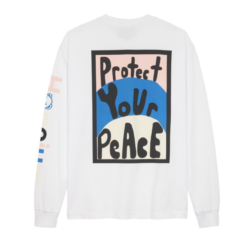 Hopeium Protect Your Peace Tee L/S White