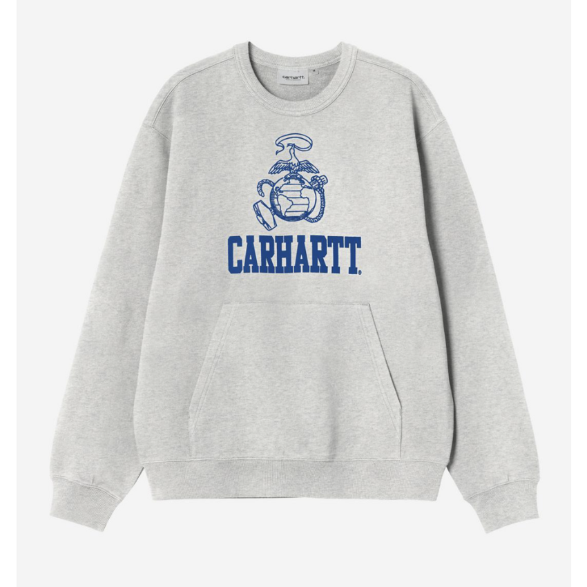 Carhartt WIP Pond Corps Sweatshirt Ash Heather