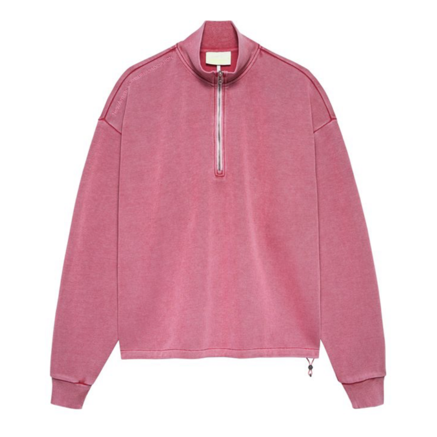 New Amsterdam Surf Association  Plate Half-Zip Washed Pink