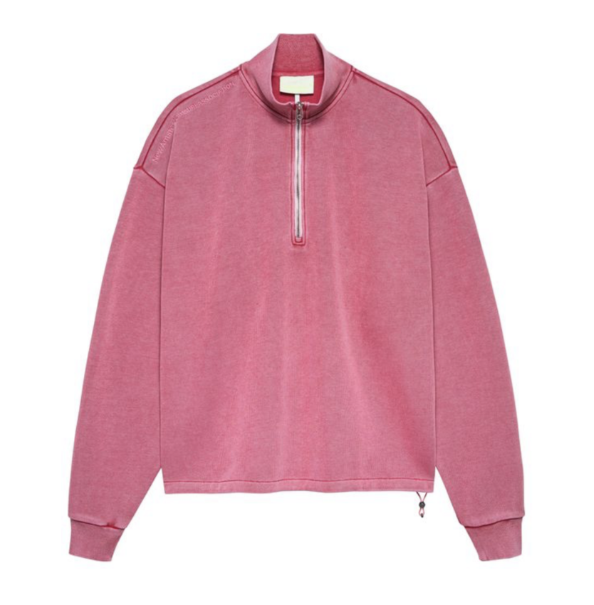 New Amsterdam Surf Association  Plate Half-Zip Washed Pink