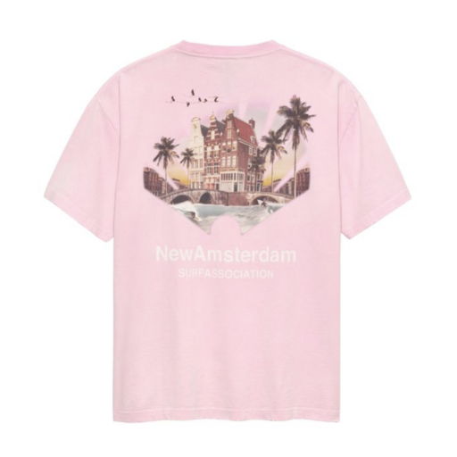 New Amsterdam Surf Association  Tropical Tee Pink Lady