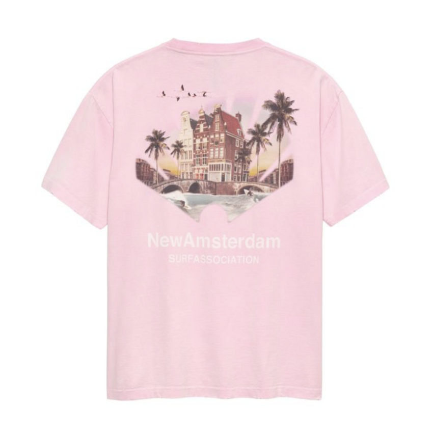 New Amsterdam Surf Association  Tropical Tee Pink Lady