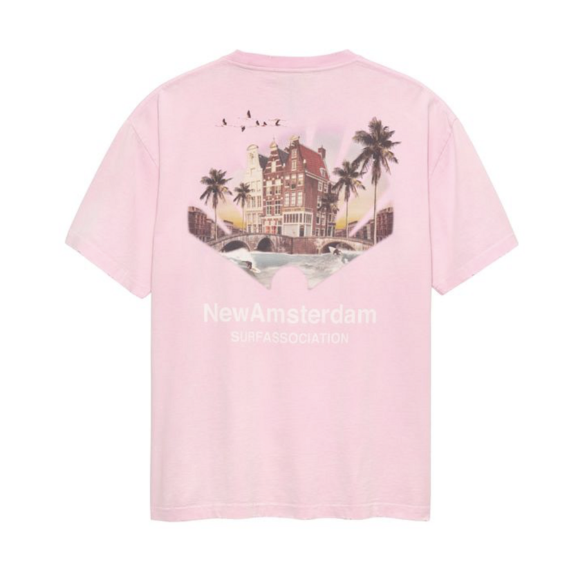 New Amsterdam Surf Association  Tropical Tee Pink Lady