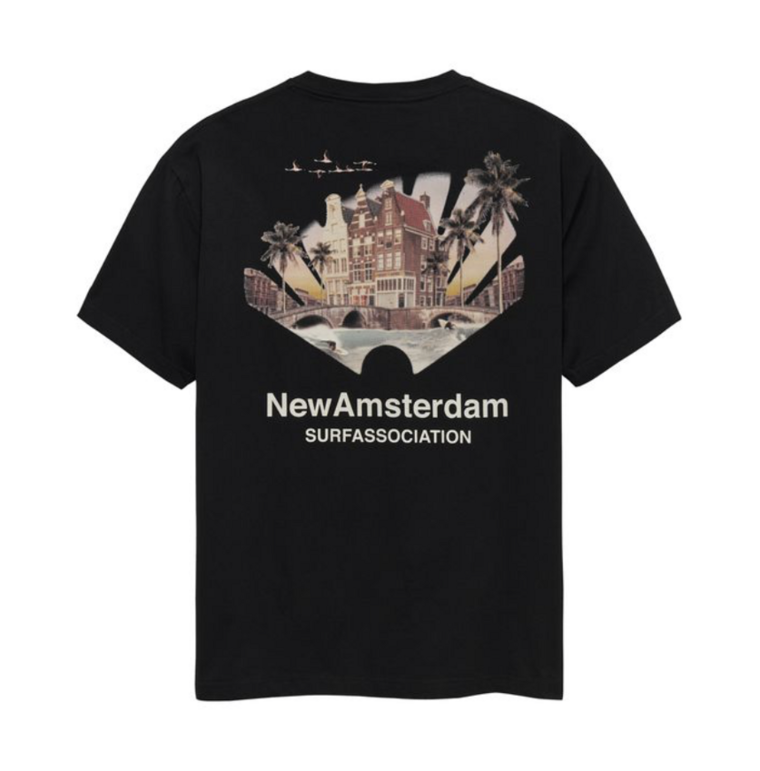 New Amsterdam Surf Association  Tropical Tee Black