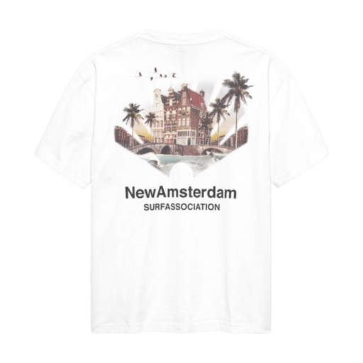 New Amsterdam Surf Association  Tropical Tee White