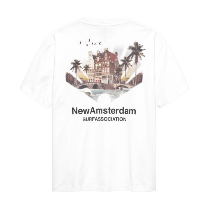 New Amsterdam Surf Association  Tropical Tee White