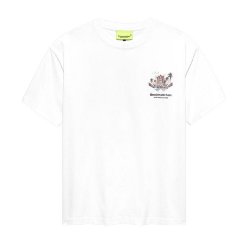 New Amsterdam Surf Association  Tropical Tee White