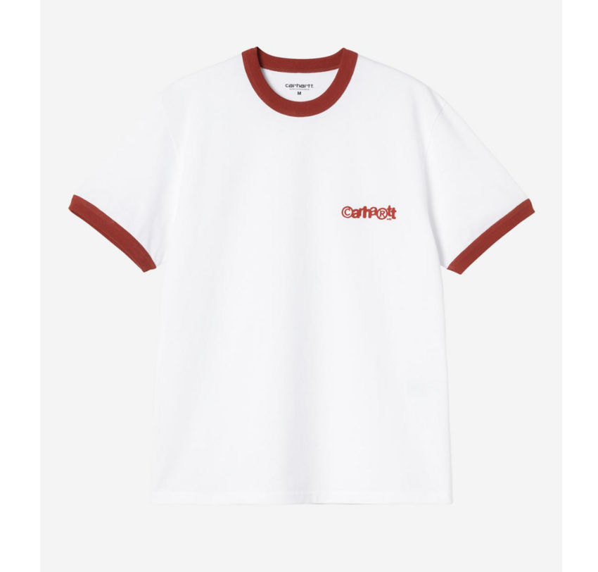 Carhartt WIP S/S Ip Ringer T-Shirt White/Red
