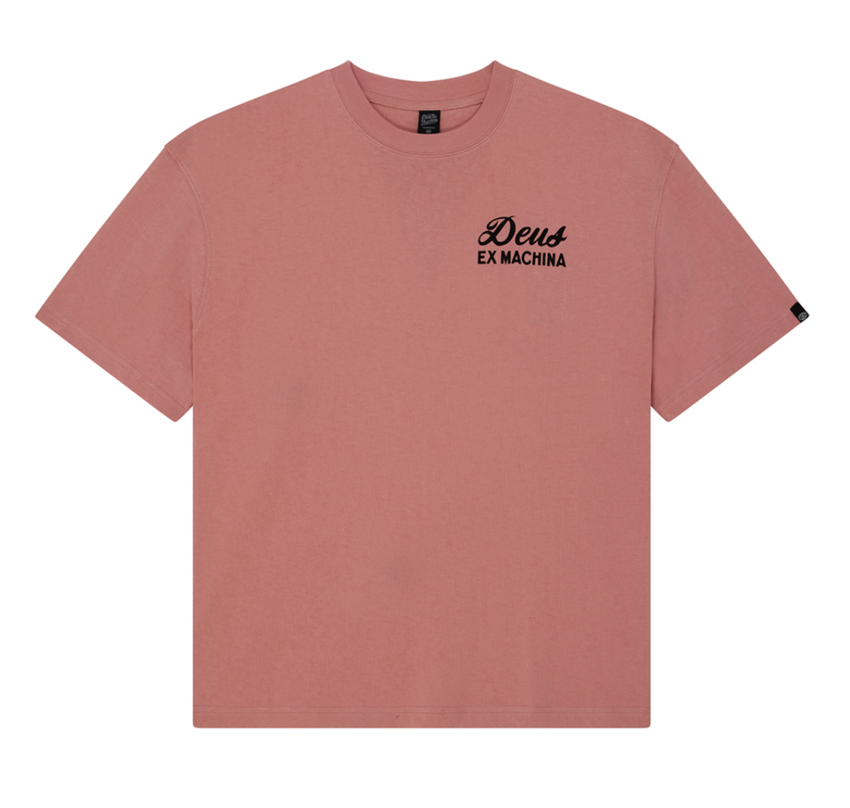 Deus Ex Machina Seoul Sign Tee Lobster Bisque Pink