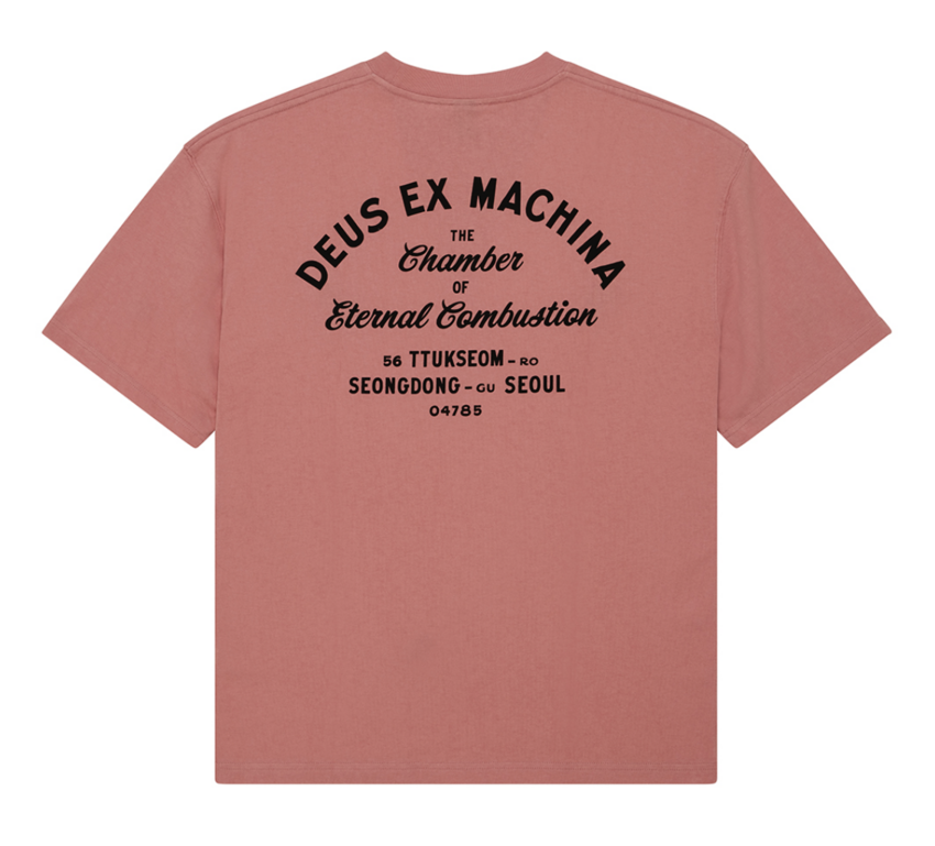 Deus Ex Machina Seoul Sign Tee Lobster Bisque Pink