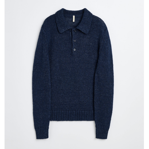 Sunflower Linen Polo Navy