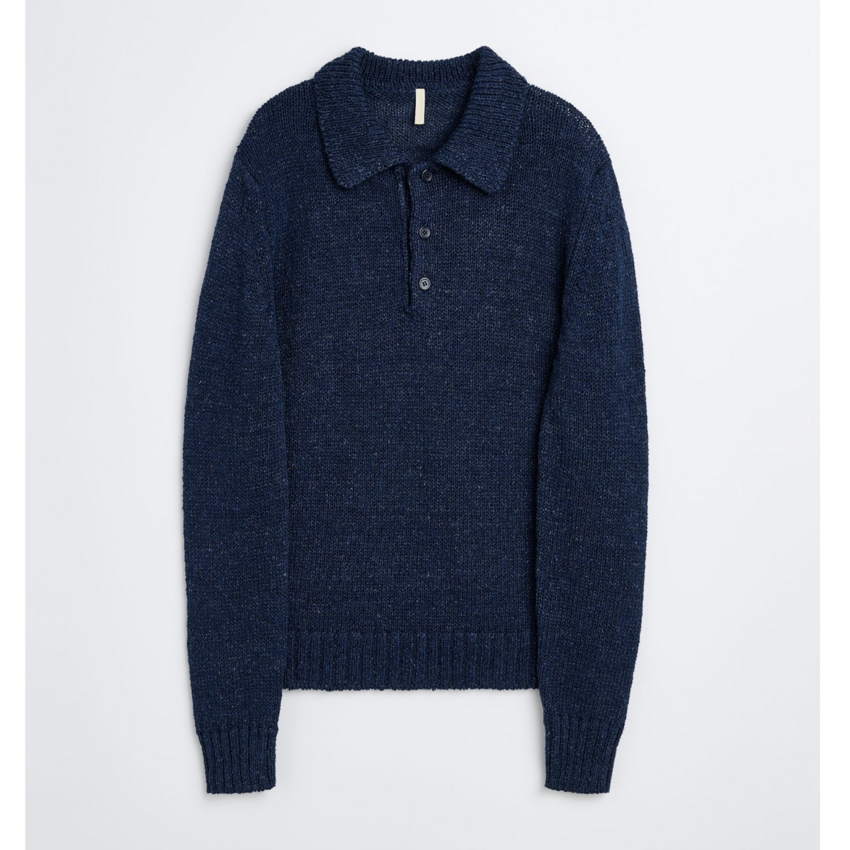 Sunflower Linen Polo Navy