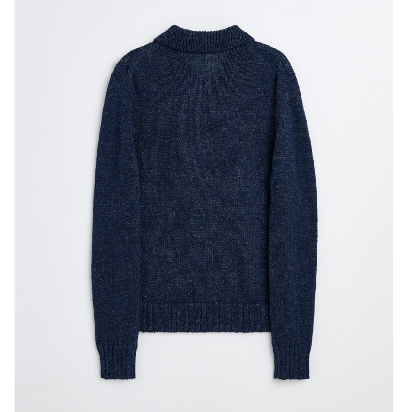 Sunflower Linen Polo Navy