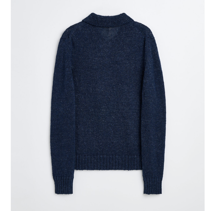 Sunflower Linen Polo Navy