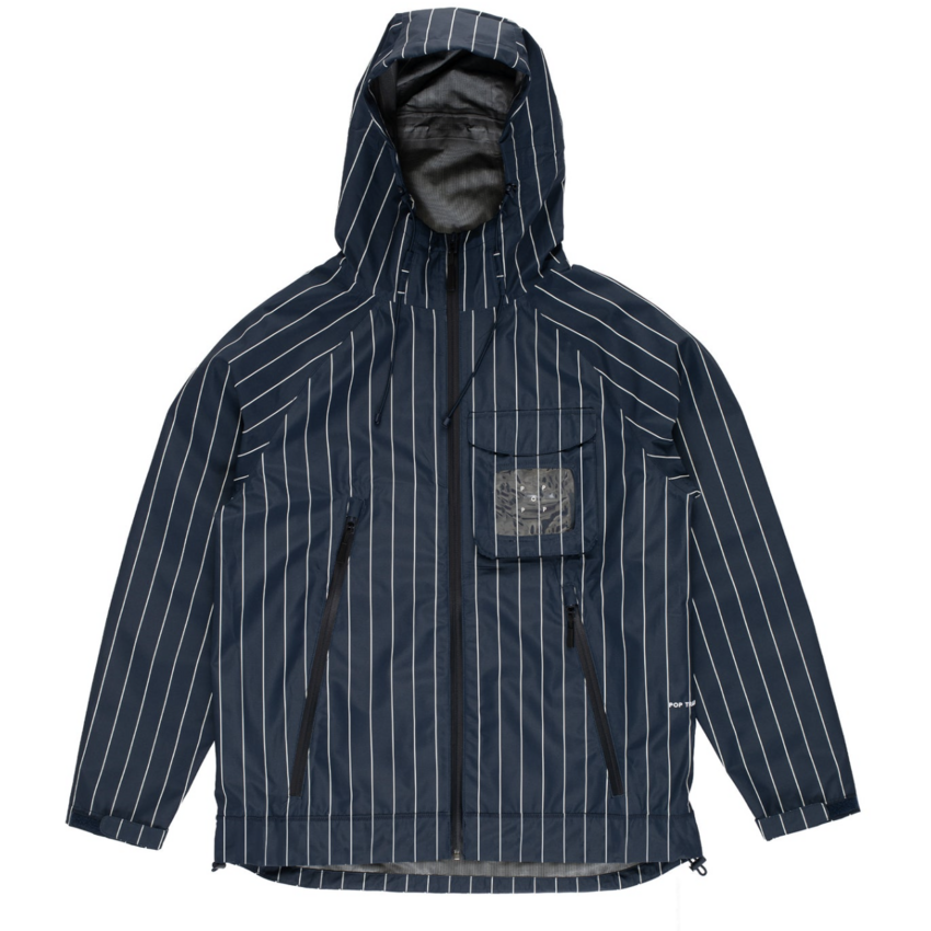 POP Trading Company Pinstripe Oracle Jacket Navy/White