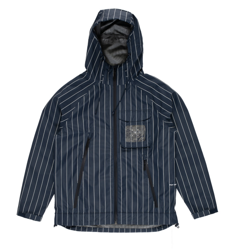 POP Trading Company Pinstripe Oracle Jacket Navy/White