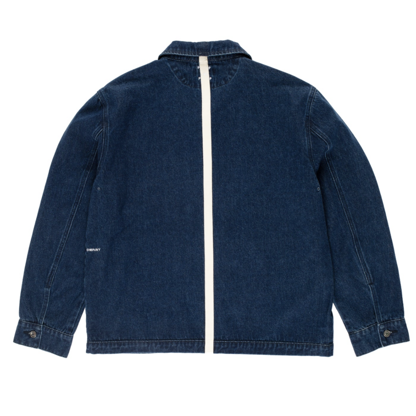 POP Trading Company Full Zip Jacket Rinsed Denim