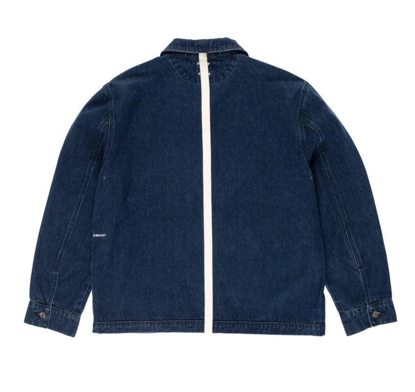 POP Trading Company Full Zip Jacket Rinsed Denim