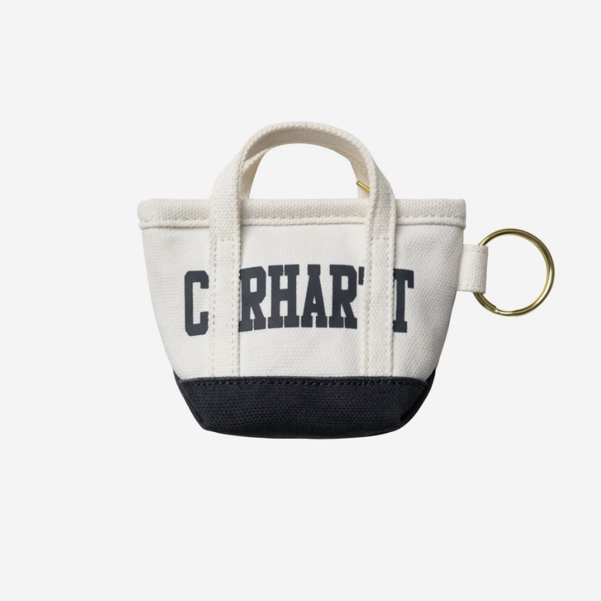 Carhartt WIP Mini Tote Bag Keychain Natural/Blue