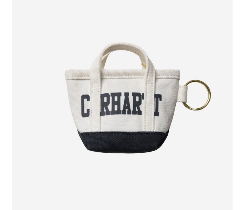 Carhartt WIP Mini Tote Bag Keychain Natural/Blue