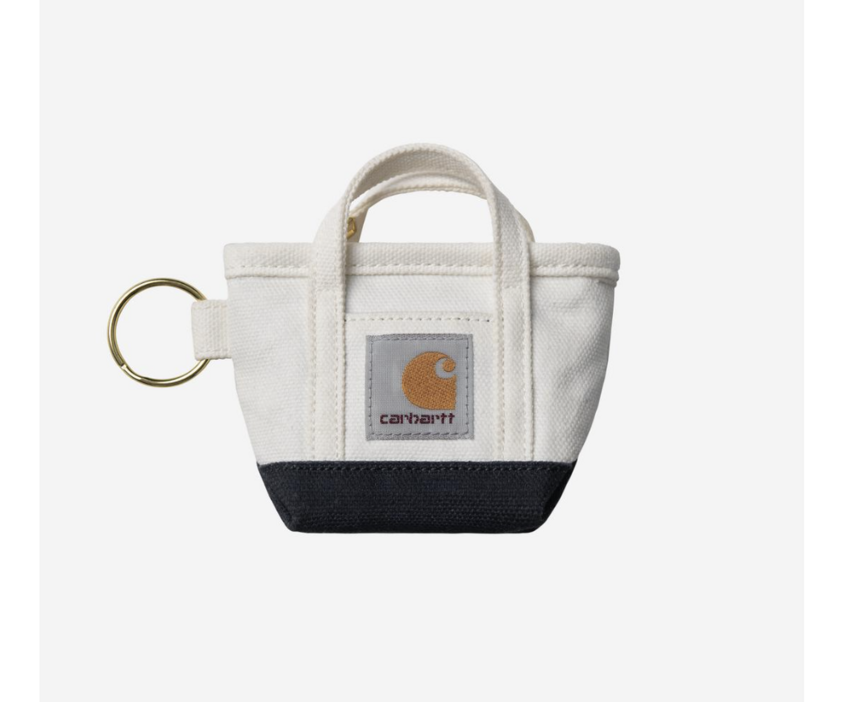 Carhartt WIP Mini Tote Bag Keychain Natural/Blue