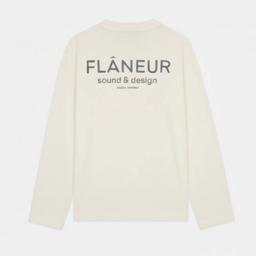 Flaneur Homme Sound & Design Long Sleeve Washed White