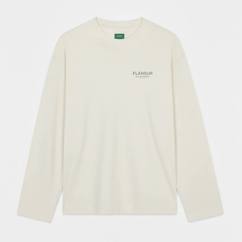 Flaneur Homme Sound & Design Long Sleeve Washed White