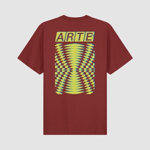 ARTE Antwerp Abstract Back Print T-shirt Bordeaux