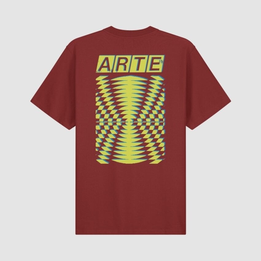 ARTE Antwerp Abstract Back Print T-shirt Bordeaux