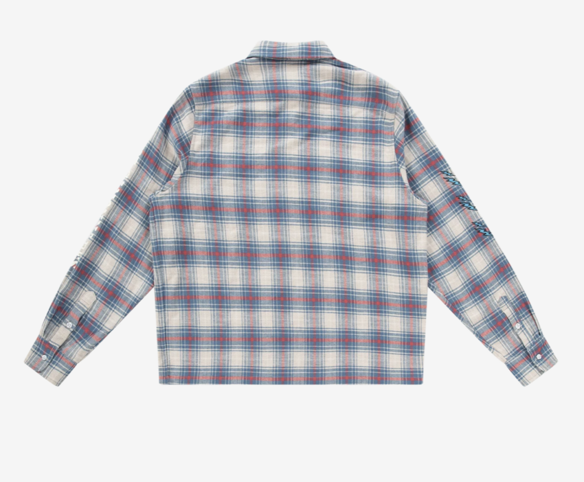 PAL Sporting Goods Swing For The Fences Flannel Navy Red Checkered