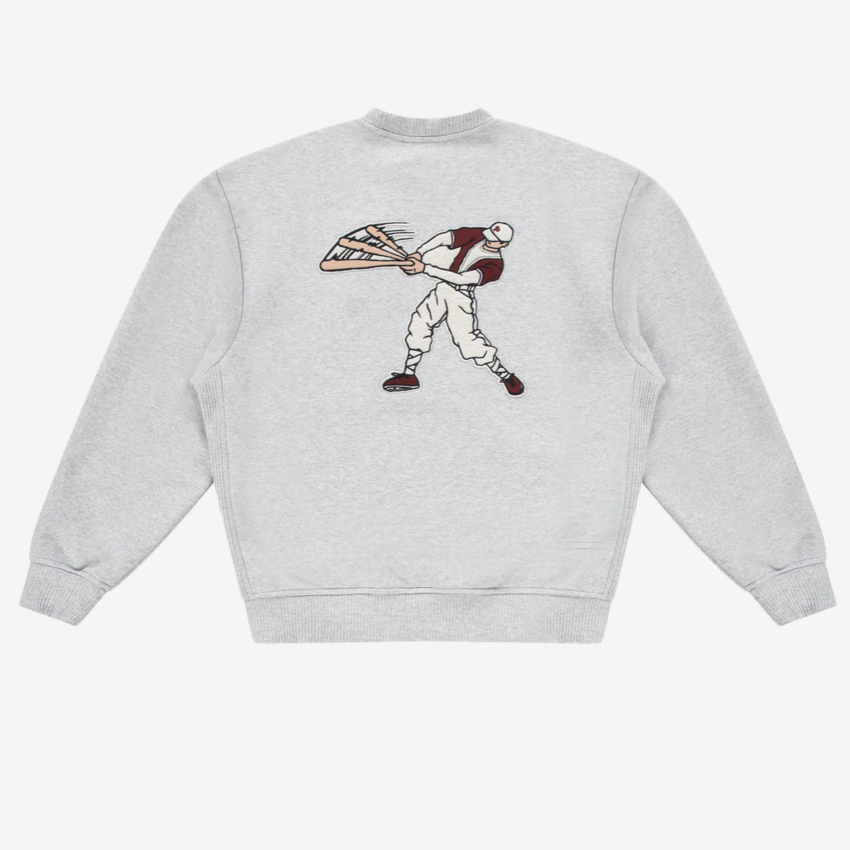 PAL Sporting Goods At Bat Crewneck Light Gray Marl