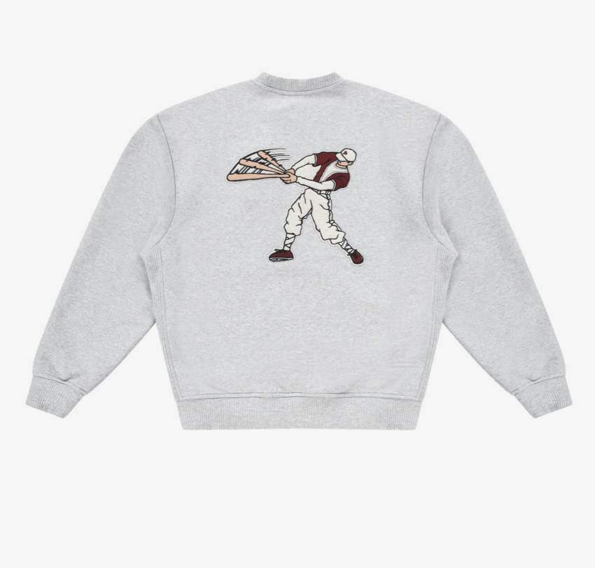 PAL Sporting Goods At Bat Crewneck Light Gray Marl
