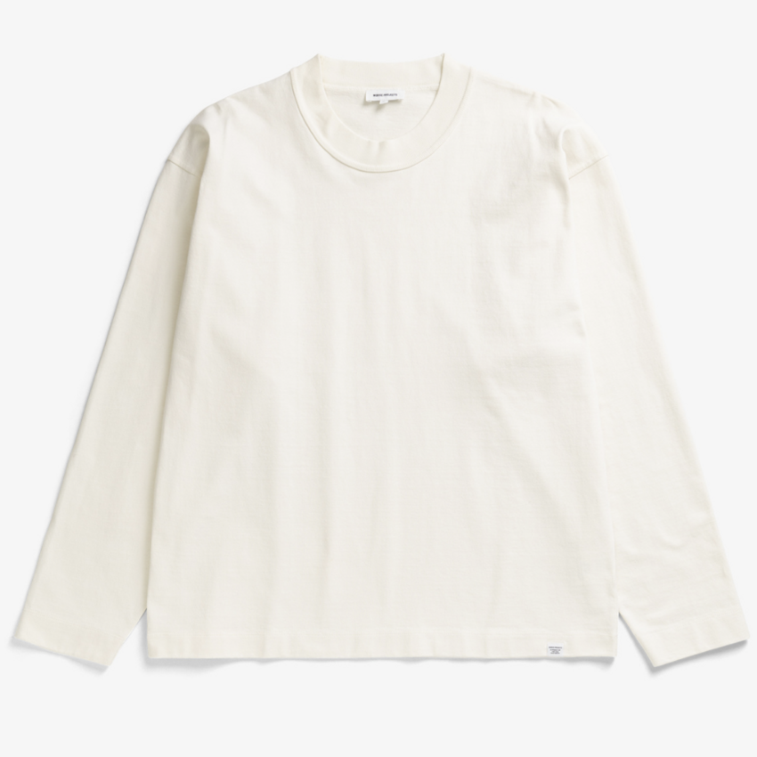 Norse Projects  Isefjord Compact Cotton LS Polo Ecru