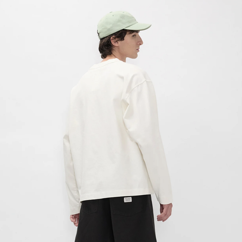 Norse Projects  Isefjord Compact Cotton LS Polo Ecru