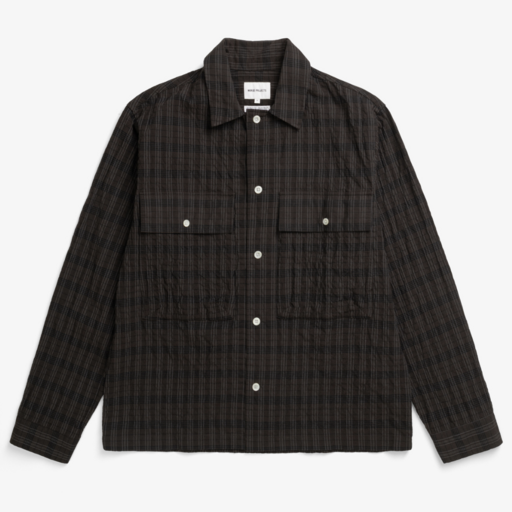 Norse Projects  Mols Hunting Check Shirt Delicioso Brown