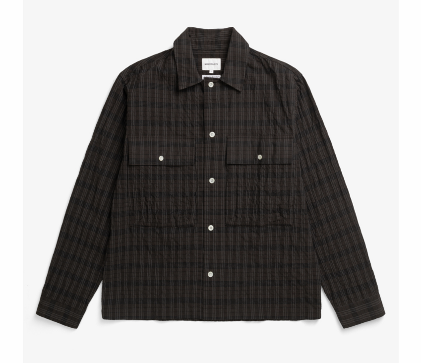 Norse Projects  Mols Hunting Check Shirt Delicioso Brown