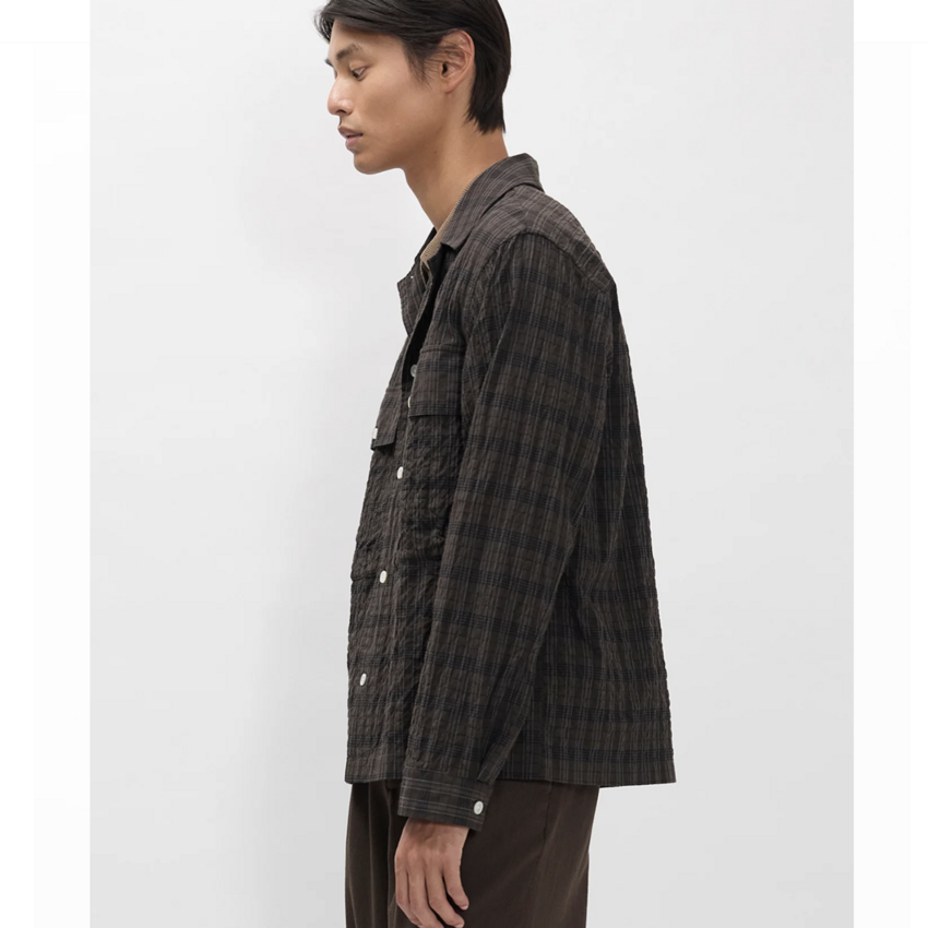 Norse Projects  Mols Hunting Check Shirt Delicioso Brown
