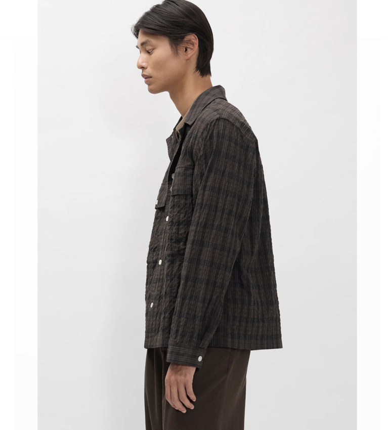 Norse Projects  Mols Hunting Check Shirt Delicioso Brown