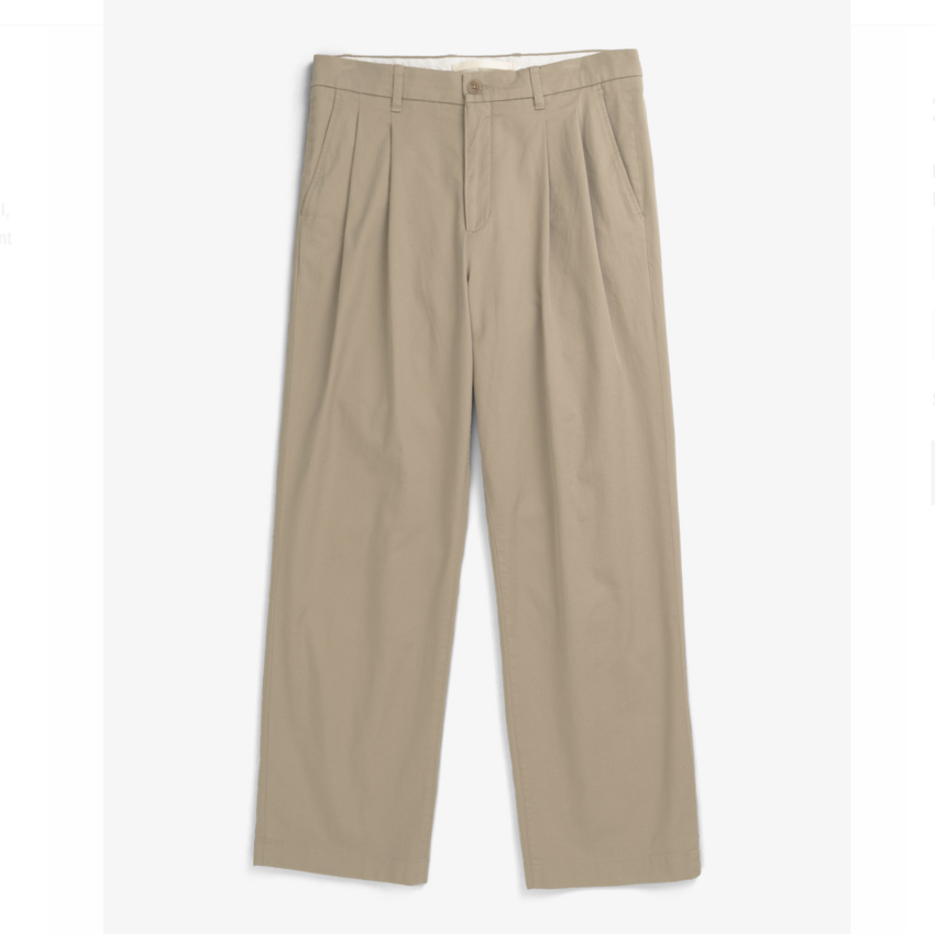 Norse Projects  Hestur Relaxed Twill Pleated Trouser Light Khaki
