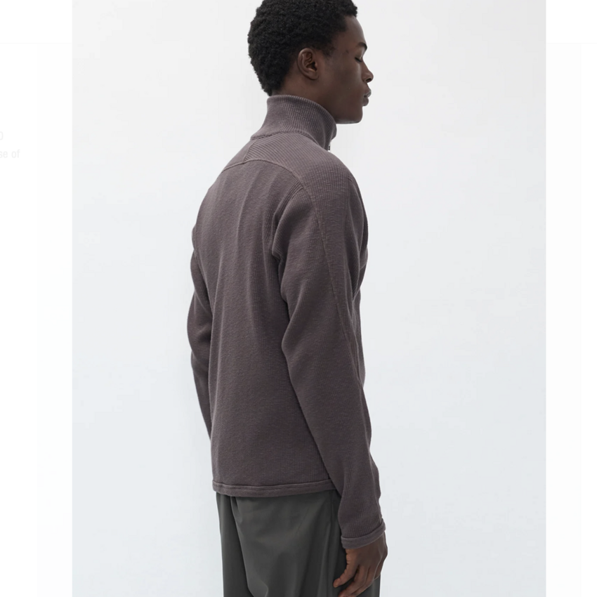 Norse Projects  Teno Military Rib Zip Cardigan Shale