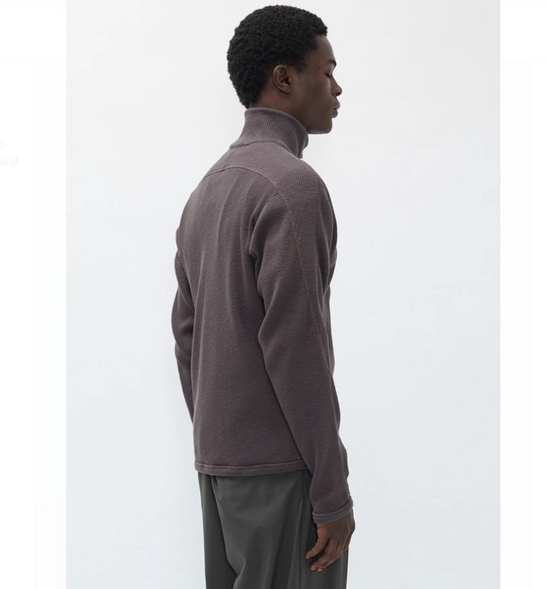 Norse Projects  Teno Military Rib Zip Cardigan Shale