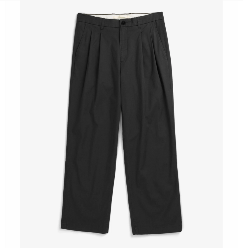Norse Projects  Hestur Relaxed Twill Pleated Trouser Black