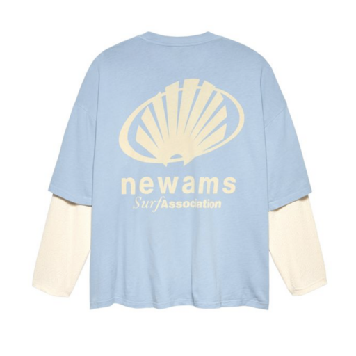 New Amsterdam Surf Association  Corporate Logo Longsleeve Baby Blue