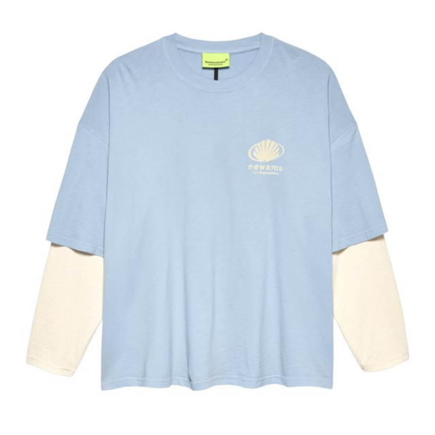 New Amsterdam Surf Association  Corporate Logo Longsleeve Baby Blue
